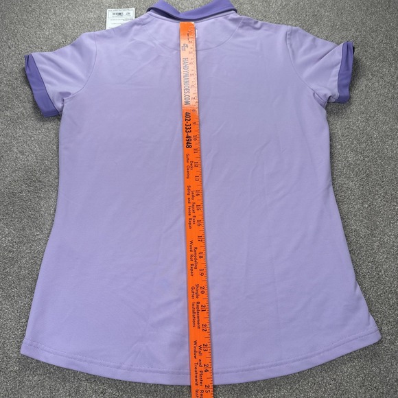 Foot Joy FJ Womens Golf Polo Purple Color Block Stitch Small Lavender New - Picture 8 of 12